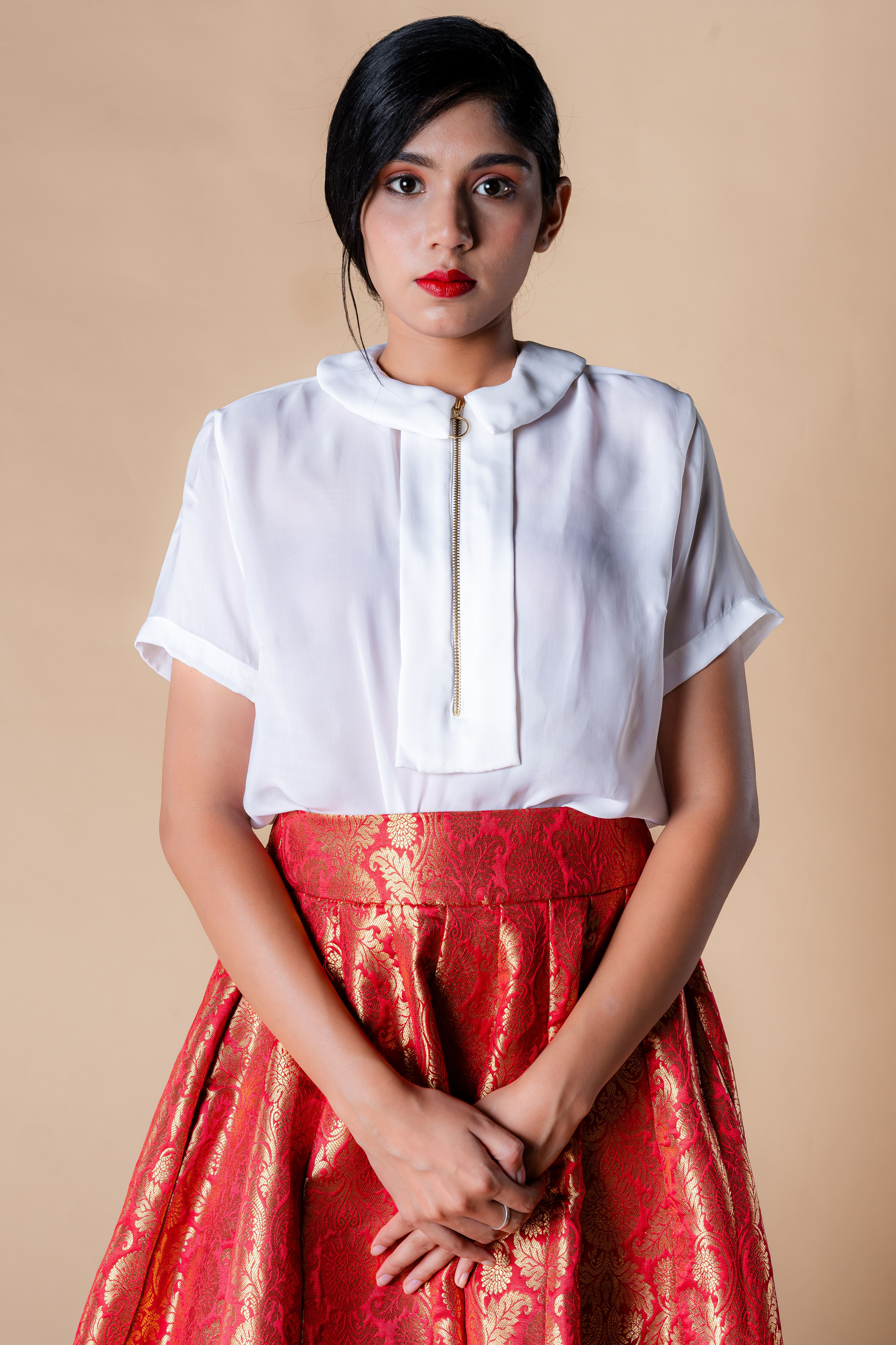 Ruby Brocade Skirt