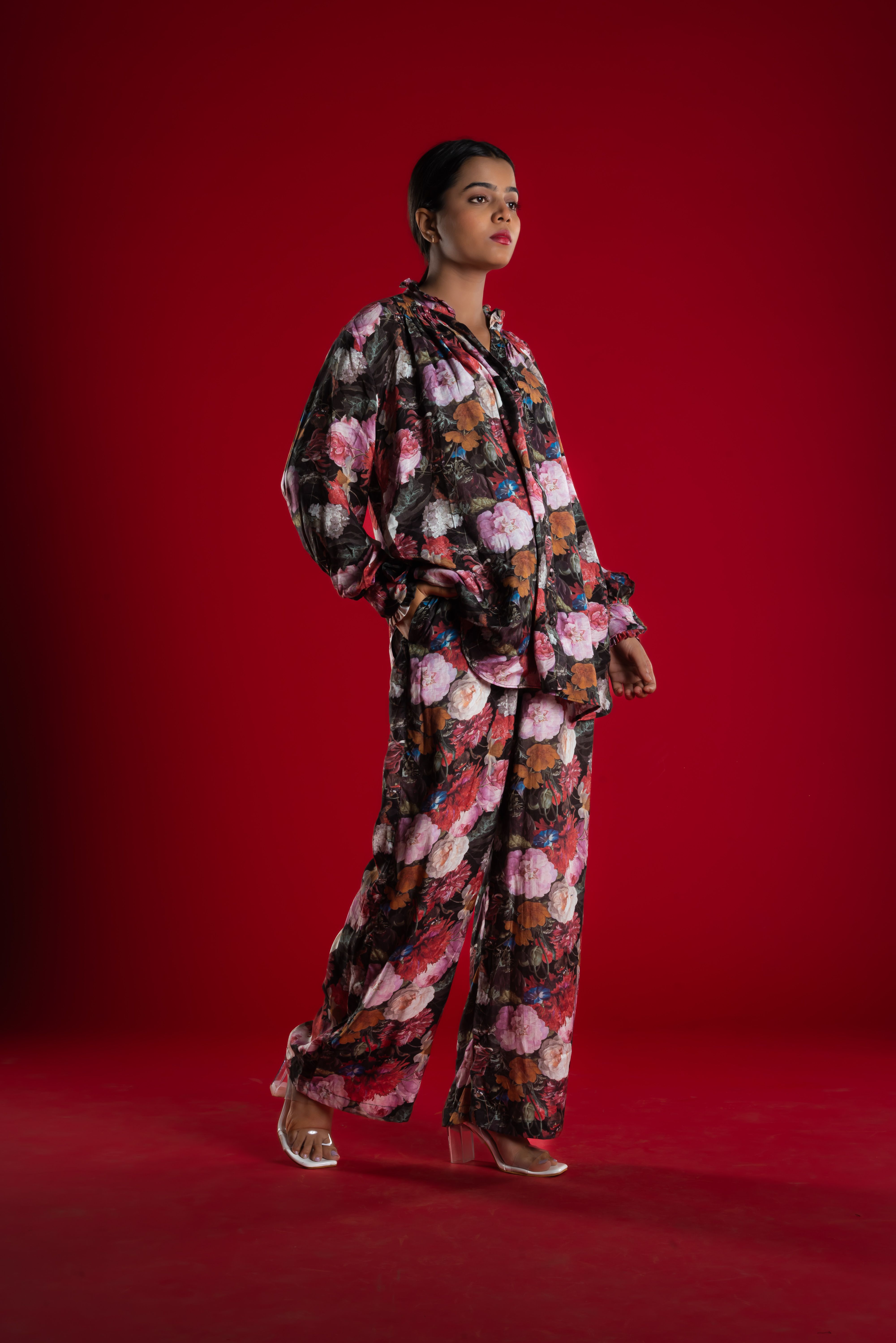 Multicolor Floral Printed Co-Ord Set