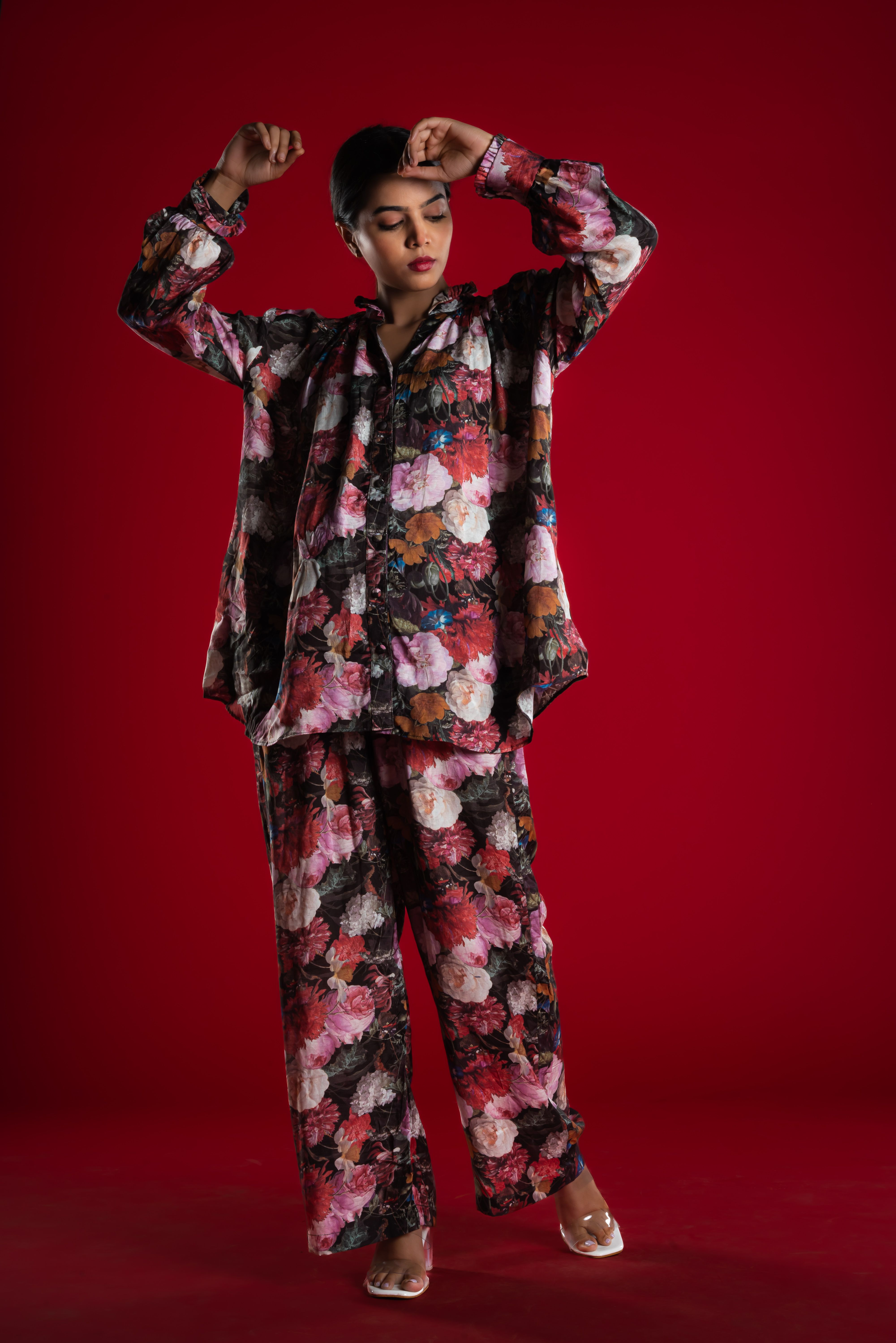 Multicolor Floral Printed Co-Ord Set