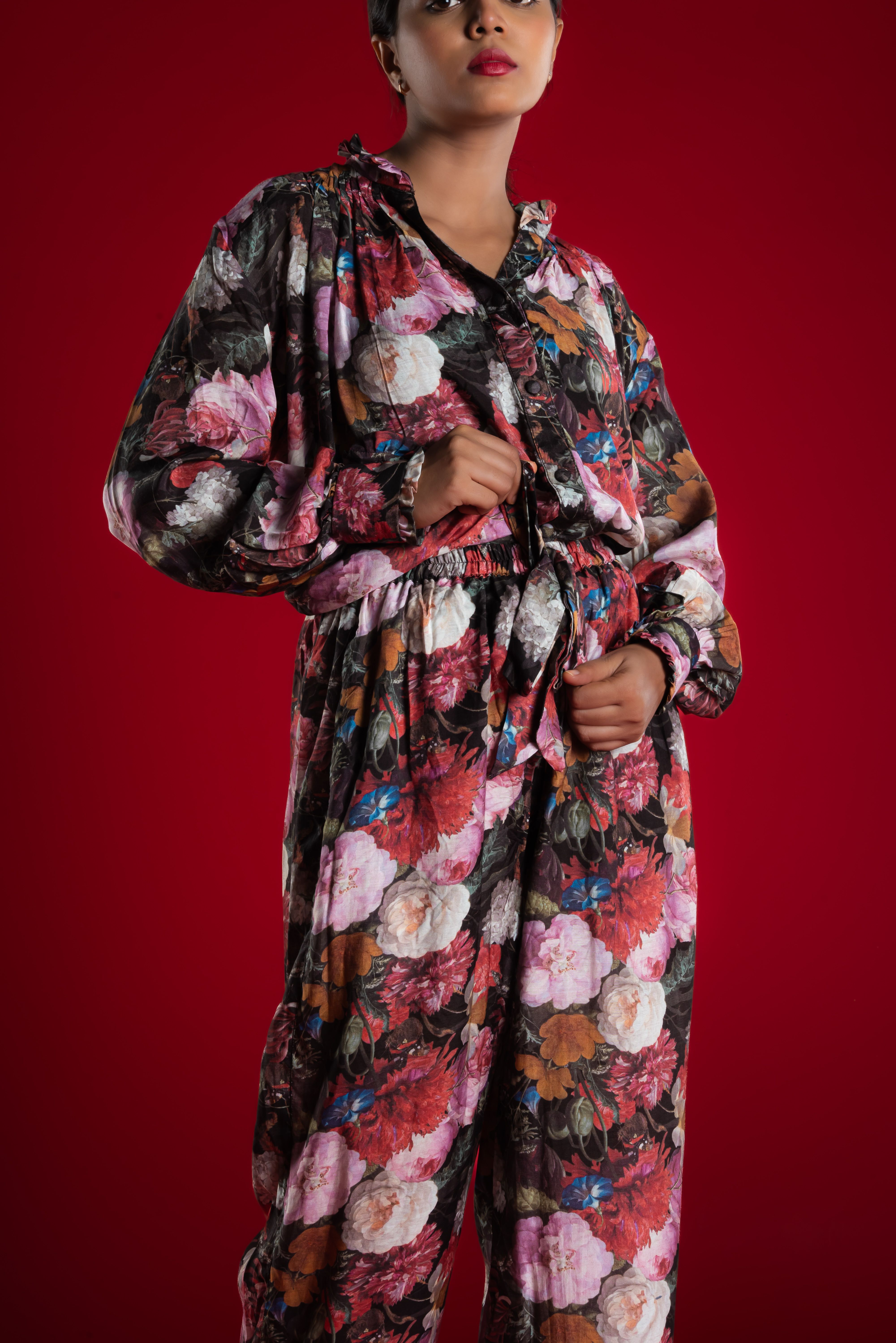 Multicolor Floral Printed Co-Ord Set